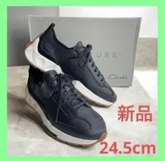 新品 送料込Clarks Signature スニーカー ブラック 24.5cmのサムネイル