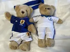 サッカー 日本代表ユニフォーム・JビレッジFUKUSHIMA テディベア(2体)