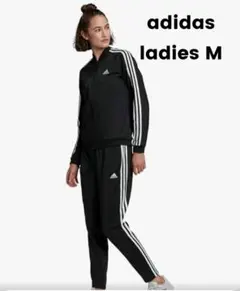 adidas アディダス　ジャージ上下　セットアップ　3ストライプ レディースM