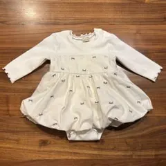 petit main ロンパース 70cm ホワイト リボン