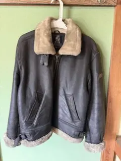 【O-2587】BOSS ボスジャン 2000年 非売品 レザー ボア B-3のサムネイル