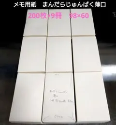メモ用紙 約200枚×9冊 　1800枚　98×60mm