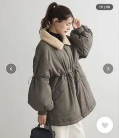 中綿スタンドカラーミリタリーコート