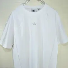 アディダスオリジナルス　Tシャツ　センター刺繍ロゴ　トレフォイル　ホワイト