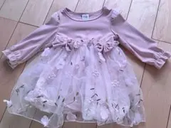 SHEINシーイン 花柄刺繍チュールワンピース 9-12M ドレス　ベビードレス