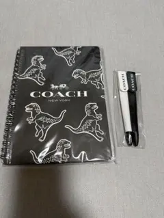【未使用】COACH ノート ペンセット 恐竜柄