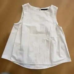 未使用タグ付】 Theory Vネックノースリーブ リネン シャツ ブラウス 