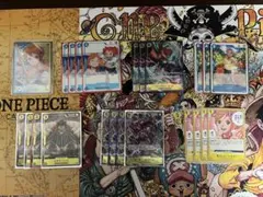ワンピースカード　青黄ナミ　リーダーパラレル＆デッキパーツ（パラレル）