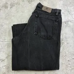 Wrangler　デニムパンツ　97601CB　33X32　ブラック　無地　古着