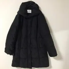 ★ピース ダウンコート フード付き ブラック