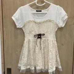 Dosch レース付き半袖トップス