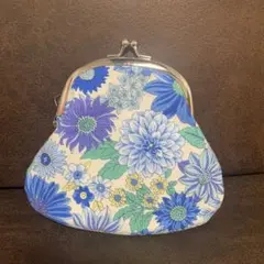 花柄がま口コインケース