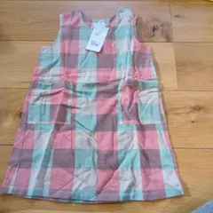 チェック柄ワンピース ジャンパースカート100cm