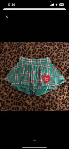 Sister Jenni シスタージェニィ チェック柄キュロットスカート 緑