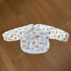 fafa 恐竜柄　お食事エプロン 長袖 男の子向け