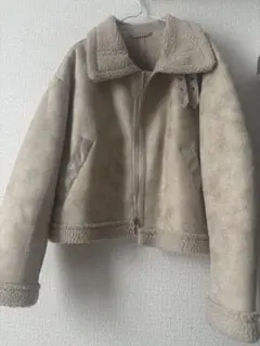 ベージュ ボアジャケット