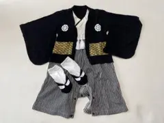 【美品】ベビー用 袴ロンパース 80cm/ 足袋風靴下つき