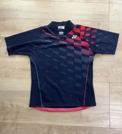 YONEX バドミントン シャツ M ネイビー/レッド