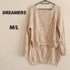 DREAMERS 【M/L】ベージュ リブ編み セーター