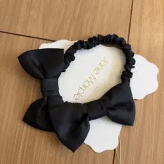 Jane Marple リボン シュシュ ブラック