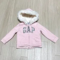 ベビーギャッブ baby GAP パーカー 95cm 裏起毛 裏ボア ピンク