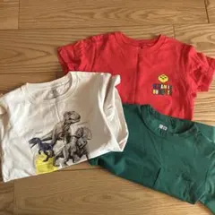 【中古】はユニクロTシャツ3枚セット 120