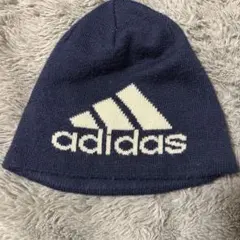 adidas ニット帽 ビーニー ネイビーのサムネイル
