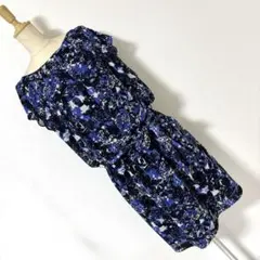 ⭐︎ 自由区 ジユウク シフォン フラワー ワンピース お呼ばれのサムネイル