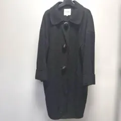 LANVIN en Bleu 黒 ロングコート サイズ38レディース