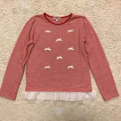 エニィファム　ボーダー　リボン　カットソー  140