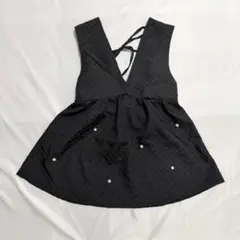 美品　prose verse プロズヴェール　深Vネックパール　ペプラム　ベスト
