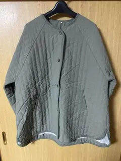 キルティングジャケットカーキ