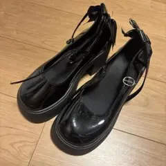 厚底 パンプス 黒 ゴスロリ