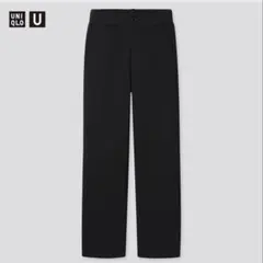 UNIQLOＵジャージーリラックスストレートパンツ09 black　Lサイズ