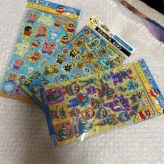 クレヨンしんちゃん キラキラステッカー 3枚セット