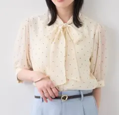 VIS ボウタイブラウス 半袖のサムネイル