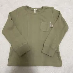 120サイズ オリーブグリーン 長袖カットソー