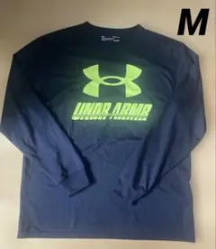 UNDER ARMOUR 長袖カットソー ブラック　蛍光イエロー