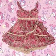 新品タグ付き♡激希少リズリサ♡花柄ロンパース♡レースリボンフリル姫カジ森ガール♡ 新品タグ付き♡激希少リズリサ♡花柄ロンパース♡レースリボンフリル姫