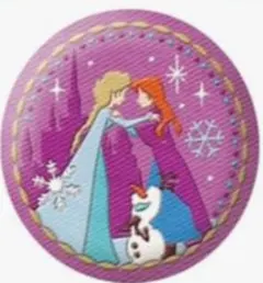 ディズニー　刺繍缶バッジ アナと雪の女王　エルサ アナ オラフ