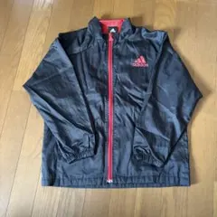 希少00s adidas フルジップジャケット 130cm 黒赤
