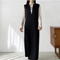 前後2wayキーネックジャンパースカート