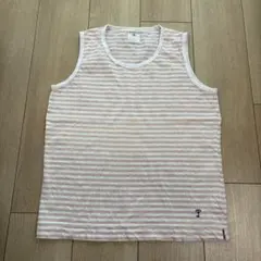 Human Woman ヒューマンウーマン ピンク ストライプ タンクトップ