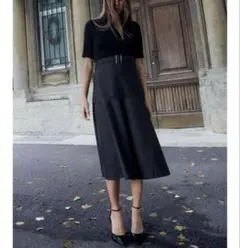 【新品・未使用】ZARA ソフト ベルト付き ワンピース L