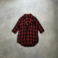 00s jackrose ombre check shirt red black