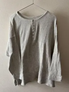 サマンサモスモスリズム　ヘンリーネックワッフルTシャツ生成　美品