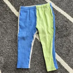クレイジー配色 リブパンツ バックポケット付き