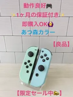 Nintendo switch ジョイコン　あつ森カラー　純正　動作品　47