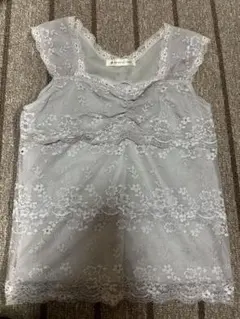 マジェスティックレゴン　キャミソール　花柄　レース　グレーのサムネイル