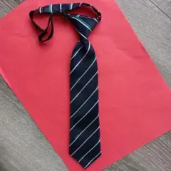 子供用　ネイビー ストライプ ネクタイ
